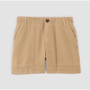 Everlane NWT The Tencel Utility Short In Buttersoft Cornstalk Khaki Tan Size 0
